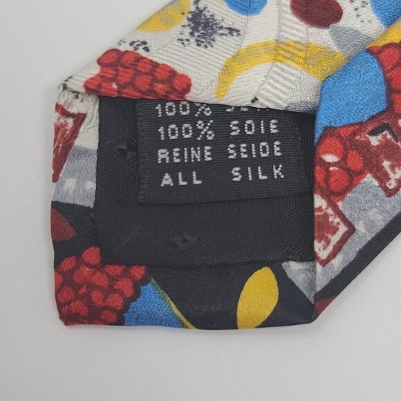 Giorgio Benelli 100% Italian Silk Colorful Neck Tie - Picture 5 of 5